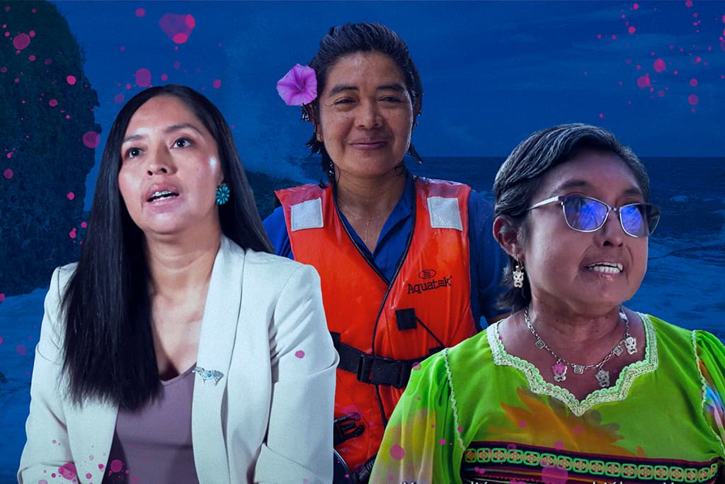 portrait of three women